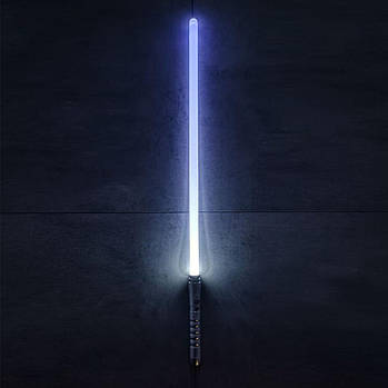 Світловий лазерний меч Джедая | 85 см | звукові та світлові ефекти | біле світіння | White Silver