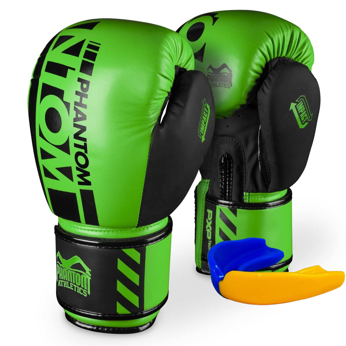 Боксерські рукавиці Phantom APEX Зелені 10 унцій (283г.) для спортсменів від 8 років до 60 кг + капа, фото 1