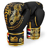 Боксерські рукавиці Phantom Muay Thai Чорні 12 унцій (340г.) для спортсменів 60-80 кг + бинти, фото 3