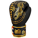Боксерські рукавиці Phantom Muay Thai Чорні 12 унцій (340г.) для спортсменів 60-80 кг + бинти, фото 4