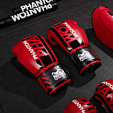Боксерські рукавиці Phantom APEX Червоні 16 унцій (454г.) для спортсменів 90-100 кг + бинти, фото 8