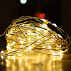 Гірлянда Роса на батарейках та від USB, 3м, 30LED, Xmas, Теплий білий / Світлодіодна гірлянда / Гірлянда на ялинку