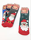 Новорічні жіночі махрові шкарпетки IDS теплі зимові із Сантою, розмір 36-40, 12 пар/уп. мікс, фото 2