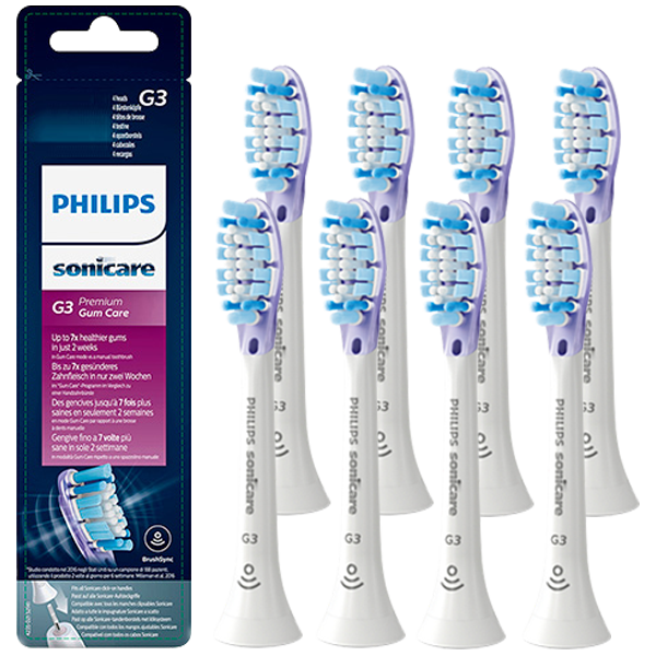 Насадка для електричної зубної щітки Philips Sonicare HX9058/17 G3 Premium Gum Care White (8 шт.)