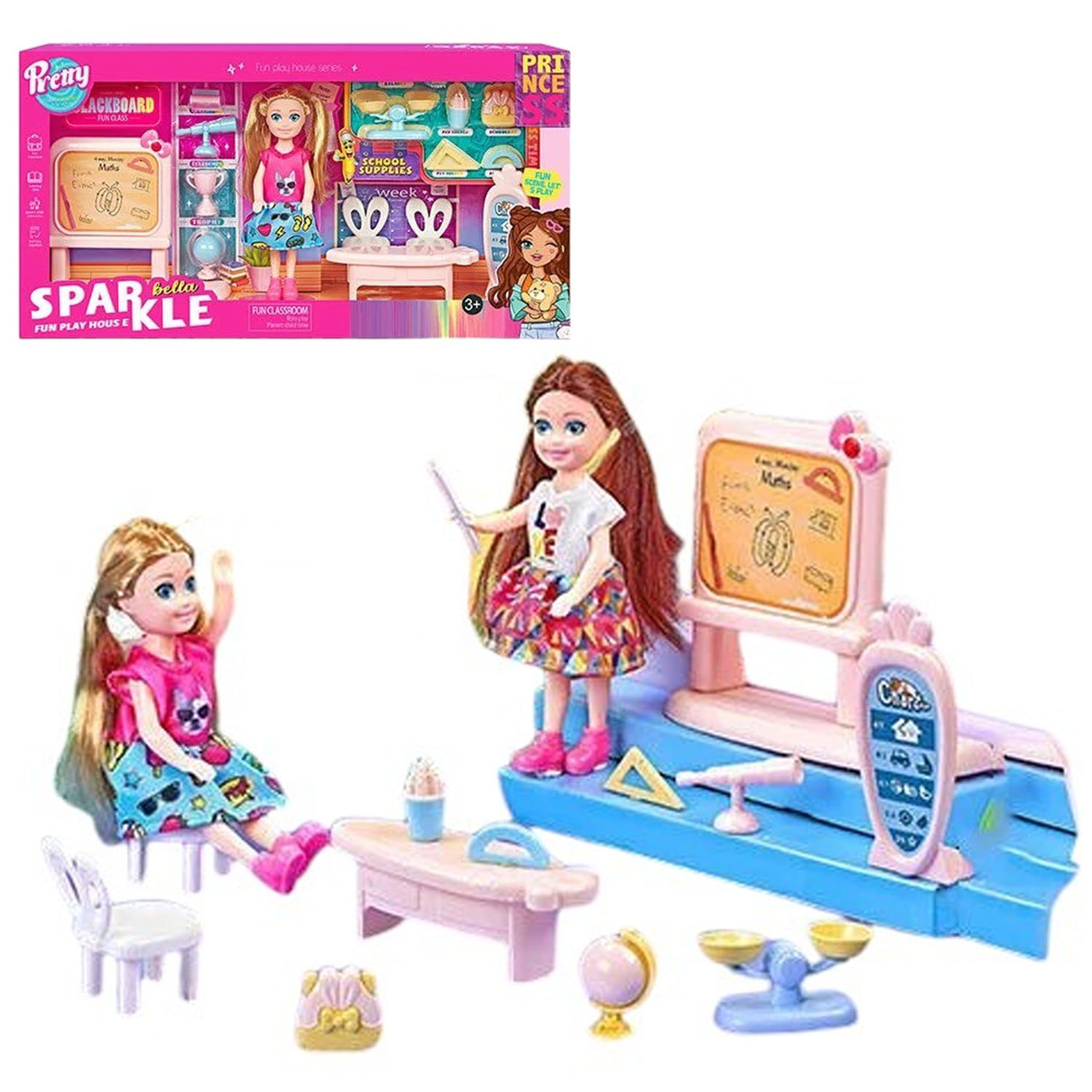 Ляльковий набір Школа (лялька, висота ляльки 14 см, меблі, аксесуари) 7016, фото 1