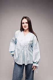 Блакитна жіноча туніка "Лілея"