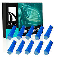 Комплект світлодіодних ламп NAPO LED T5-1led-A T5 W1,2W 10 шт колір світіння синій