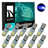 Комплект світлодіодних ламп NAPO LED T5-3014-2smd T5 W1,2W 10 шт колір світіння синій
