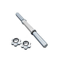 Гриф гантельний хромований K-SPORT 38 см