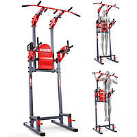 Станок стаціонарний комбінований - турнік з брусами та спинкою K-Sport KSSL012