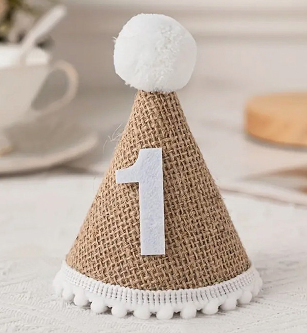 Ковпачки на голову з мішковини "1", розмір - 12х9 см