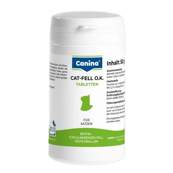 Canina Cat Fell O.K. вітаміни з біотином для кішок 100таб