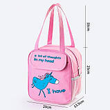 Ланчбег для їжі дитячий з термо полотном Єдиноріг 6.2 л. рожевий (LB-166490), фото 3