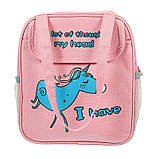 Ланчбег для їжі дитячий з термо полотном Єдиноріг 6.2 л. рожевий (LB-166490), фото 6