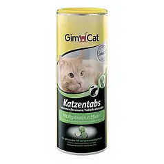 ТЕРМІН 06.2025!!!  Ласощі для котів GimCat Katzentabs Algobiotin & Biotion 425 г (для шкіри та шерсті)