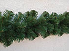 Штучна ялинкова гірлянда ПВХ на новорічні свята зелена Хатинка, Карпатська 2,7 м, фото 2