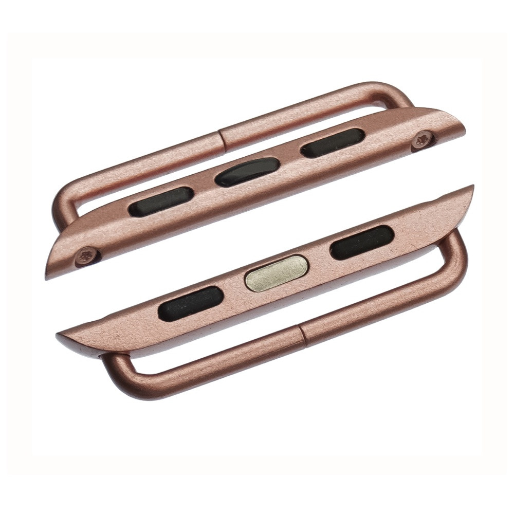 Перехідник на універсальний ремінець для Apple Watch 38 mm/40mm на болтах рожевий