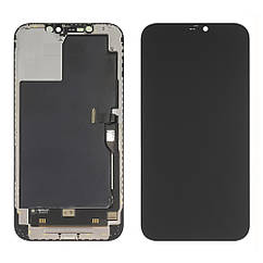 Дисплей для Apple iPhone 12 Pro Max з чорним тачскрином Original (переклеєне скло)