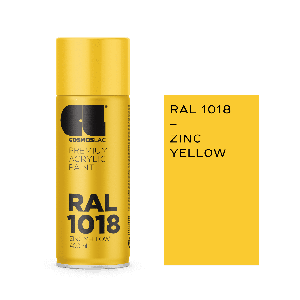 Аерозольна фарба Cosmos Lac RAL 1018 Zink Yellow (Жовтий) 400 мл