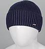 Шапка чоловіча з відворотом (240720), Т. Синій, фото 3
