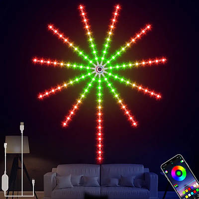 Феєрверк світильник 180LED — 28 Key Kit BT App діаметр 1 м 209357