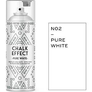 Аерозольна фарба Cosmos Lac Chalk Effect N02 Pure White (білий) 400 мл