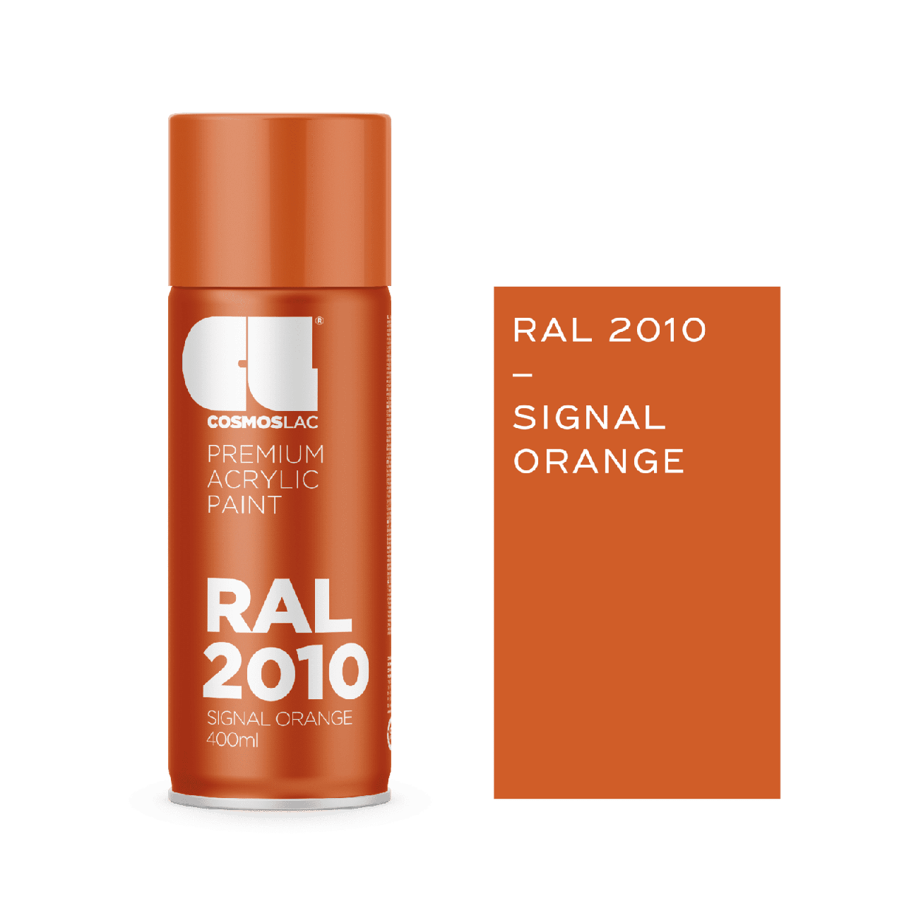Аерозольна фарба Cosmos Lac RAL 2010 Signal Orange (Помаранчевий) 400 мл, фото 1