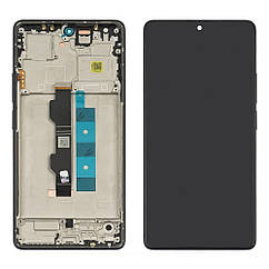 Дисплей для Xiaomi Redmi Note 13 Pro (4G) з чорним тачскрином і чорною корпусною рамкою OLED