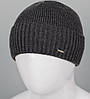 Шапка чоловіча з відворотом (240720), Т. Сірий, фото 2