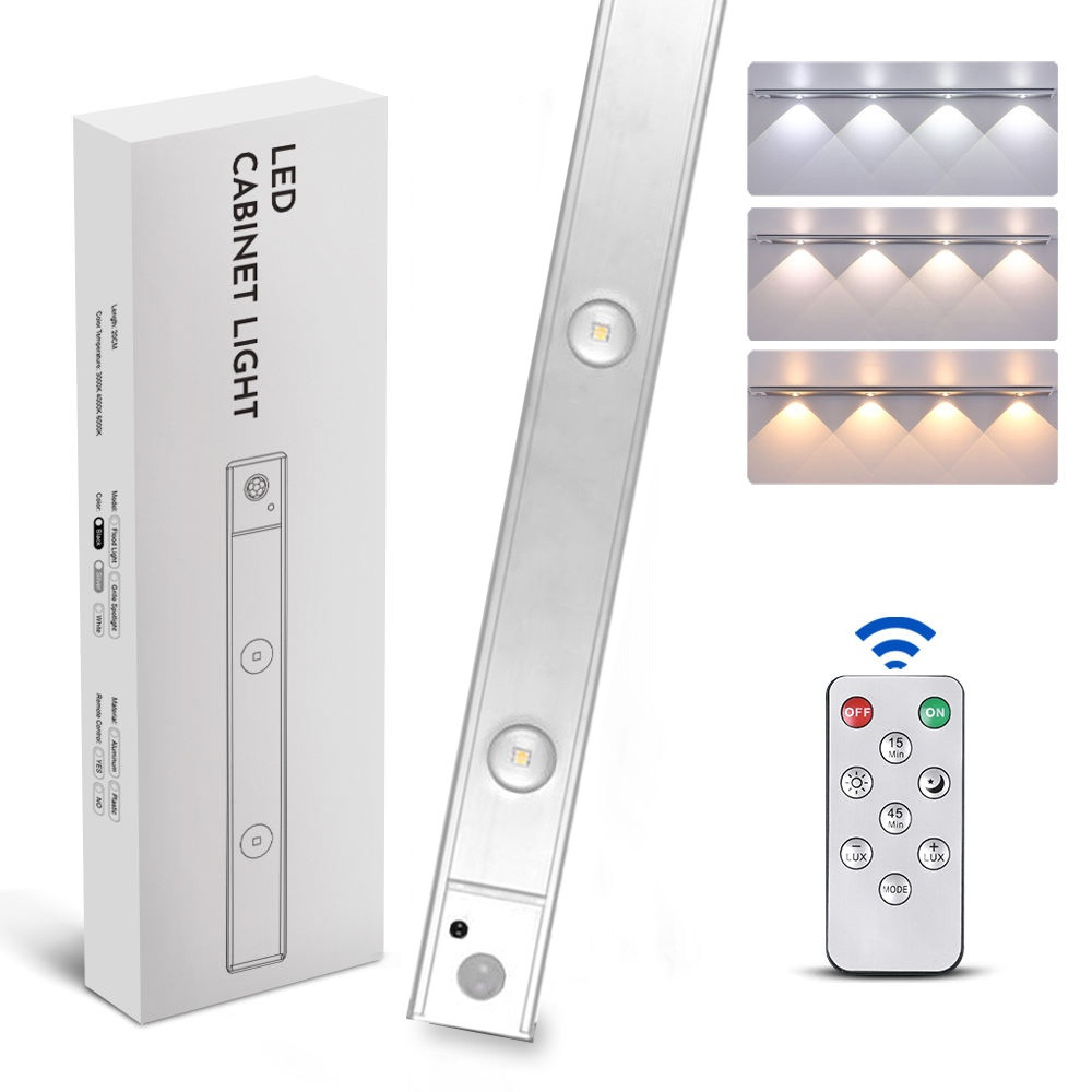 LED світильник cat's eye 120-4S з пультом, акумулятором, датчиком руху та освітленості 120 см 4W, фото 1