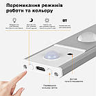 LED світильник cat's eye 120-4S з пультом, акумулятором, датчиком руху та освітленості 120 см 4W, фото 6