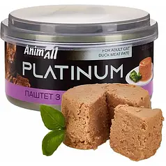 AnimAll Платінум вологий корм для котів, ніжний паштет з качки, 70 г