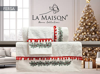 Подарунковий новорічний набір рушників La Maison La Maison Fersa (3 шт)