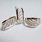 Срібний набір з золотими вставками, фото 2