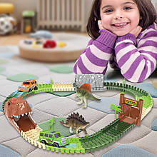 Дитячий автомобільний трек DINOSAUR TRACKS E92, конструктор на 106 деталей