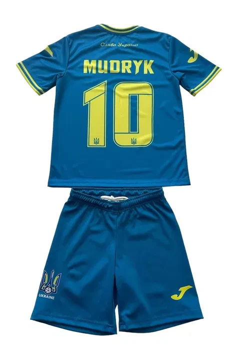 Форма футбольна дитяча збірна України Joma Mudryk 10 ріст 145 - 155 р. 28 синя