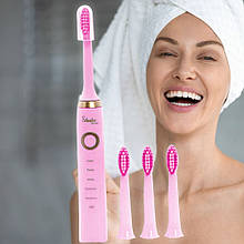 Ультразвукова електрична зубна щітка Shuke SK-601, Рожевий