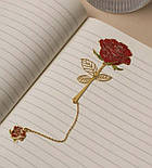 Металева закладка для книг, фігурна, роза, фото 6