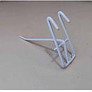 Гачки одинарні на торгову сітку довжина 20 см  гачки торгівельні металопластикові  білі упаковка 10 шт, фото 10