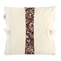 Подушка IDEIA 40x40 - Aromavita з гречаним лушпинням бавовна молочна