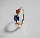 Каблучка зі срібла з золотими накладками, фото 2