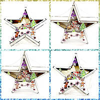 Сувенірні дерев'яні новорічні великі Зірки