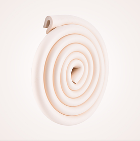 Стрічка накладка на гострі краї меблів дугоподібна Бежева (00063)