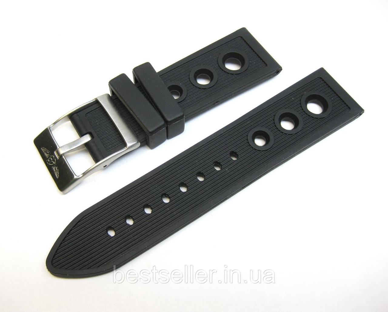 Ремешок к часам BREITLING BLACK 24x22mm AAA