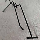 Гачки з Цінникотримачем на торгову сітку 15 см Ø 3.5 мм Металеві Одинарні чорні, фото 3