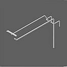 Гачки з Цінникотримачем  на торгову сітку довжина 10 см Ø 3 мм  гачки торговельні металеві  білі упаковка 10 шт, фото 3