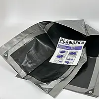 Тент Plandeka Mega Gruba Сіро-Чорний 260 г/м² 2×4 м Укривний тарпауліновий тент