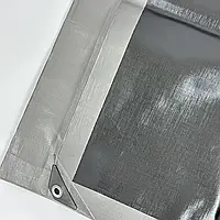 Тент Plandeka Mega Gruba Сіро-чорний 260 г/м² 4×6 м Універсальний тент для приватного будинку