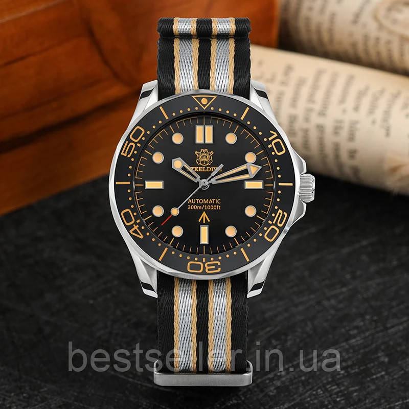 Годинник STEELDIVE SD1957 42MM 30ATM (300M) (В СТИЛІ OMEGA SEAMASTER) NH35A