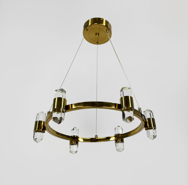 Елегантна люстра з кришталевими елементами Ø 50 см MJ 237-500 AB, фото 1